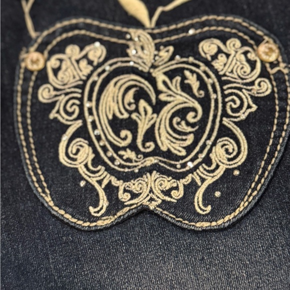 Apple Bottoms Jeans Women’s 11/12 Juniors=Women’s 6 Embroidered Distressed VTG - Picture 11 of 16